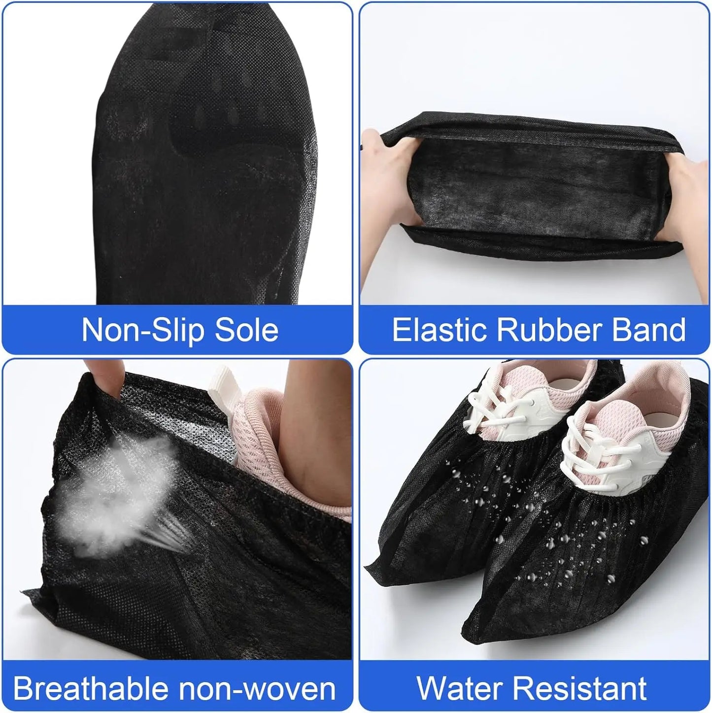 Disposable Boot Shoe Covers Non Slip For Indoor Home Workplace
