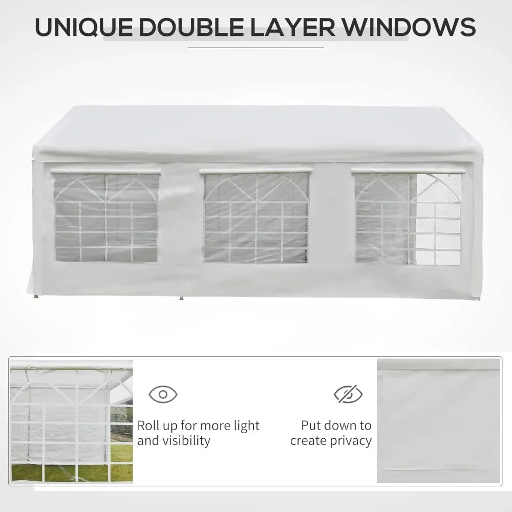 Heavy Duty Party Tent Outdoor Gazebo Shelter With Removable Sidewalls