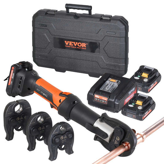 SucceBuy 18V Electric Pipe Crimping Tool Press Kit 3 Jaws
