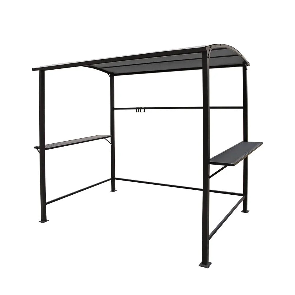 Grill Gazebo Patio BBQ Canopy With Metal Shelves