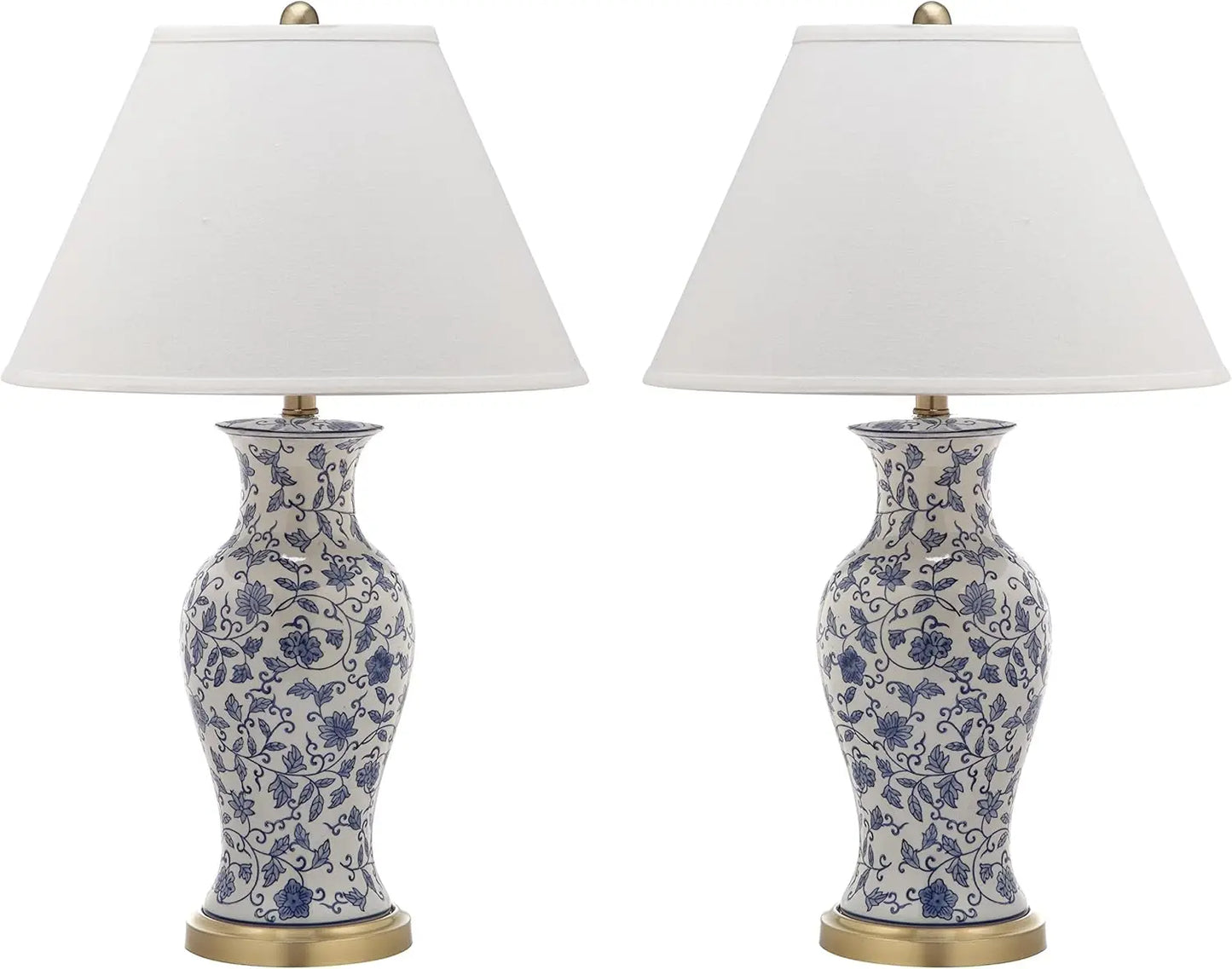 Ceramic Table Lamps Set Of Two With LED Bulbs Included