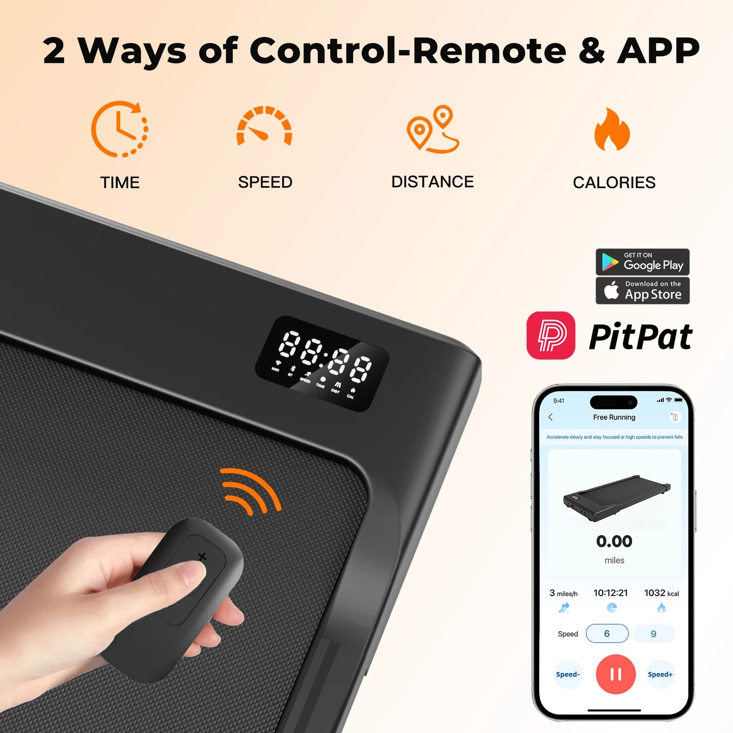 Superun Walking Pad Under Desk Treadmill 2.5HP With Wireless Remote