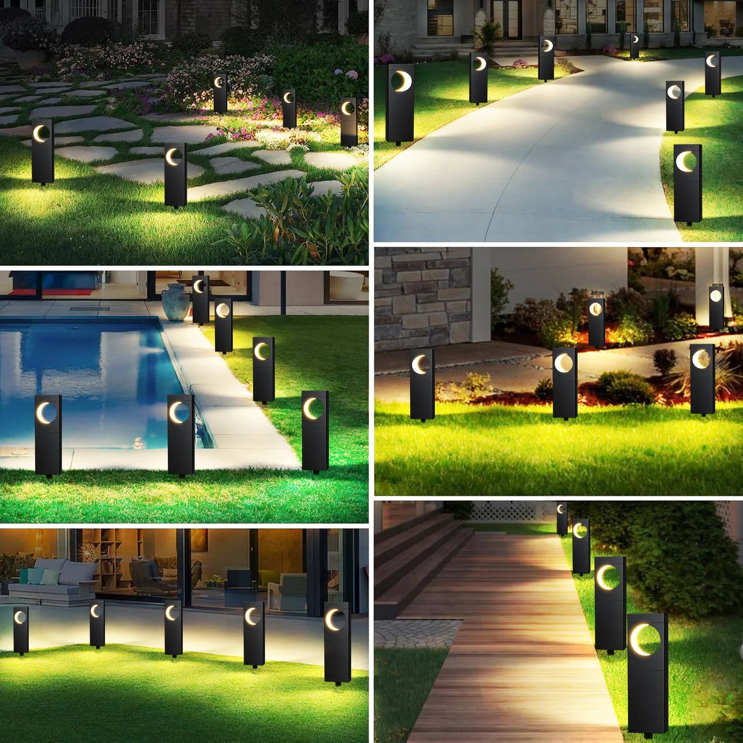 KPSTEK Solar LED Pathway Lights 4 Pack Outdoor Garden Decor
