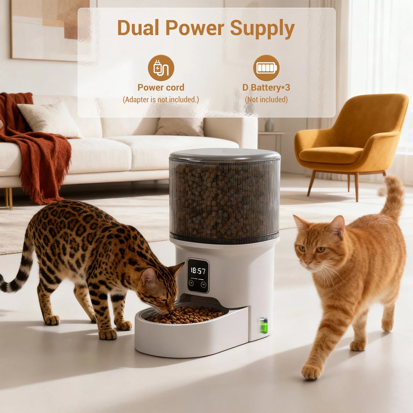 HiMISS Programmable Automatic Pet Feeder For Small Dogs Cats