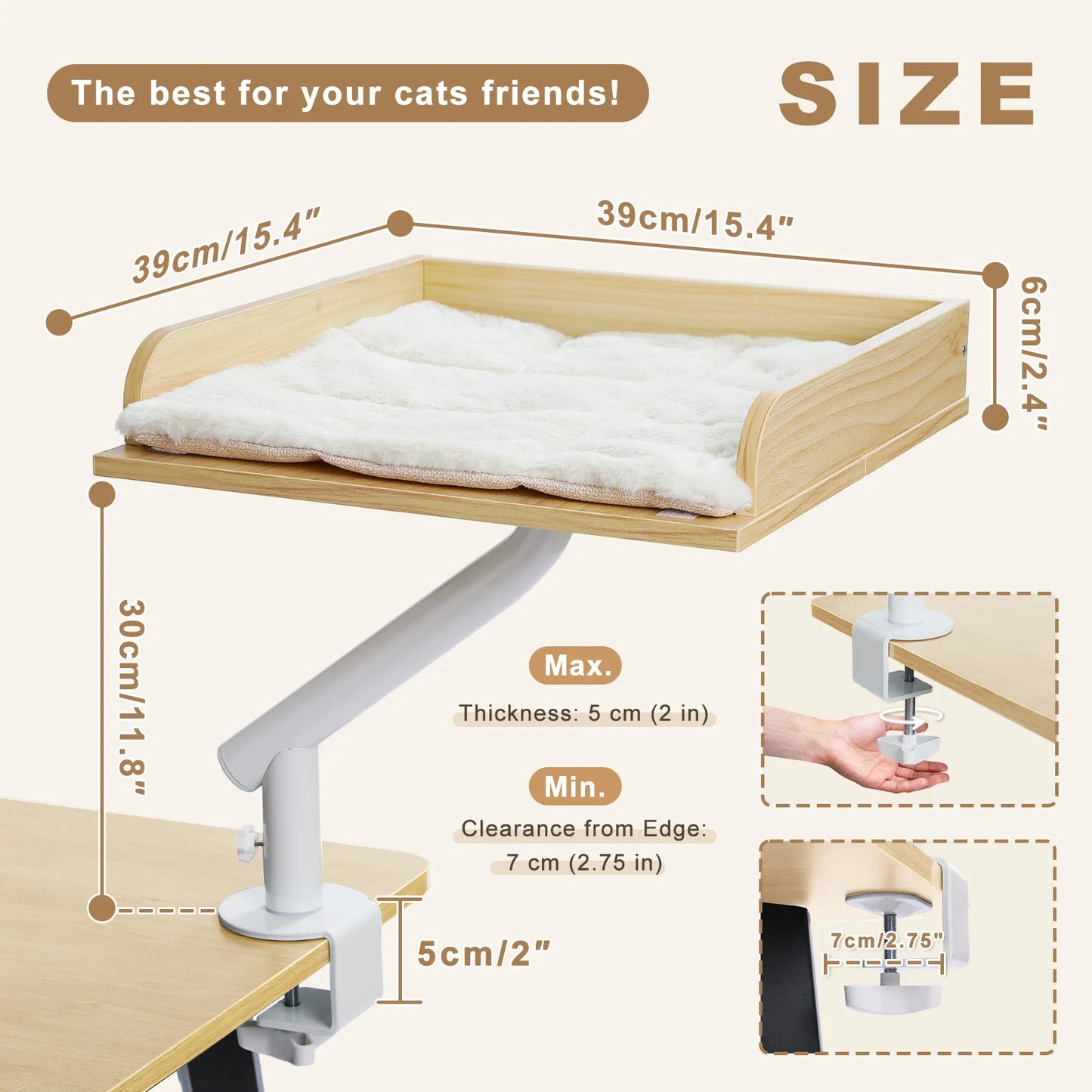 PAWZ Road Cat Desk Bed 360 Degree Rotatable Indoor Hammock