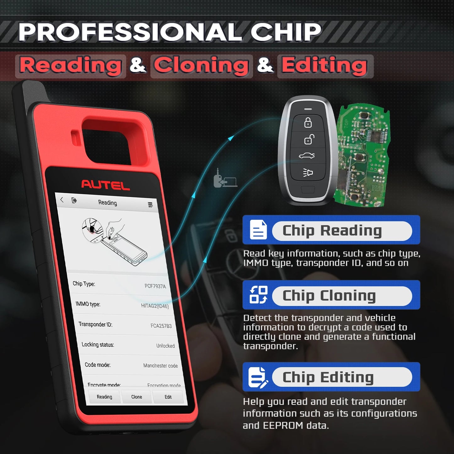 Autel MaxiIM KM100 KM100X Key Programming Tool Immobilizer Programmer