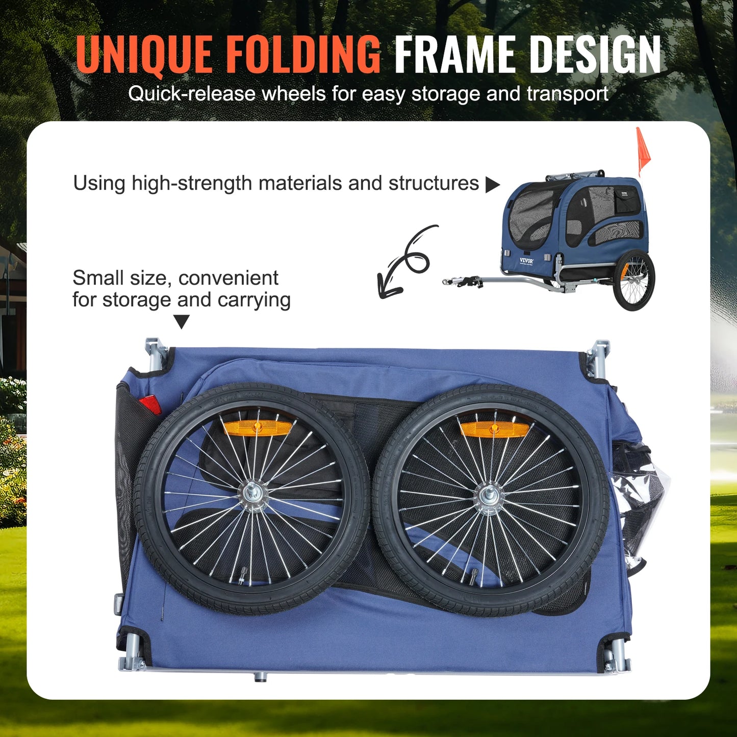 Dog Bike Trailer Carrier SucceBuy With Reflectors And Flag