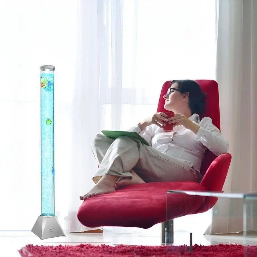 Sensory Bubble Tube Floor Lamp For Calming Ambience And Mood Light