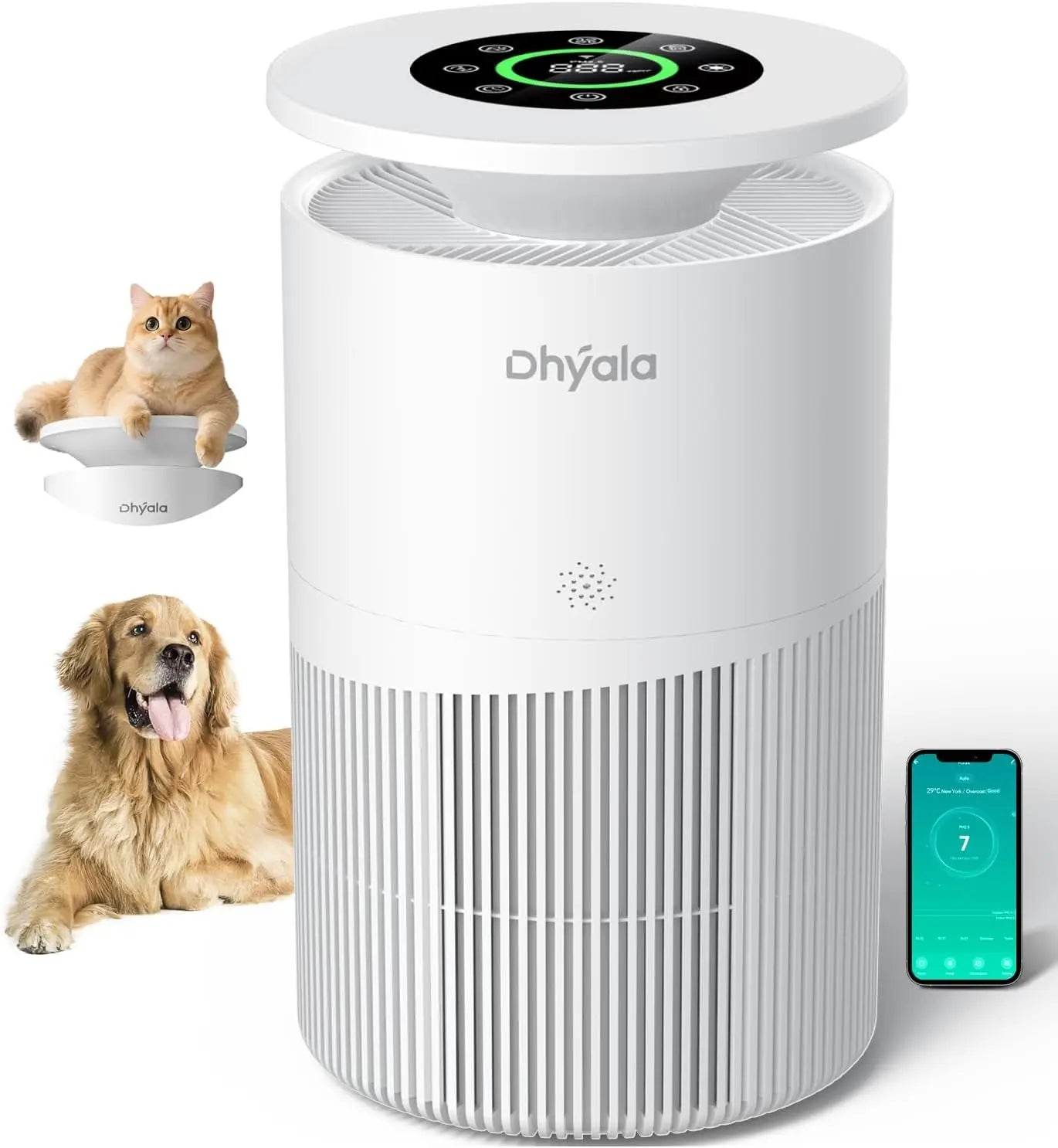 Room Air Purifier With H13 True HEPA For Pets WiFi