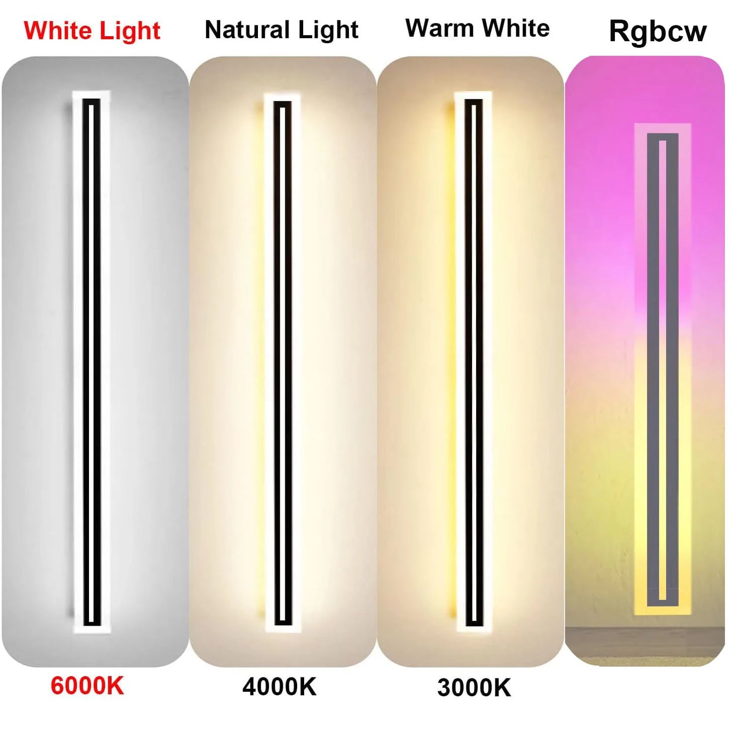 Modern Outdoor Long Strip LED Wall Lighting Fixture IP67