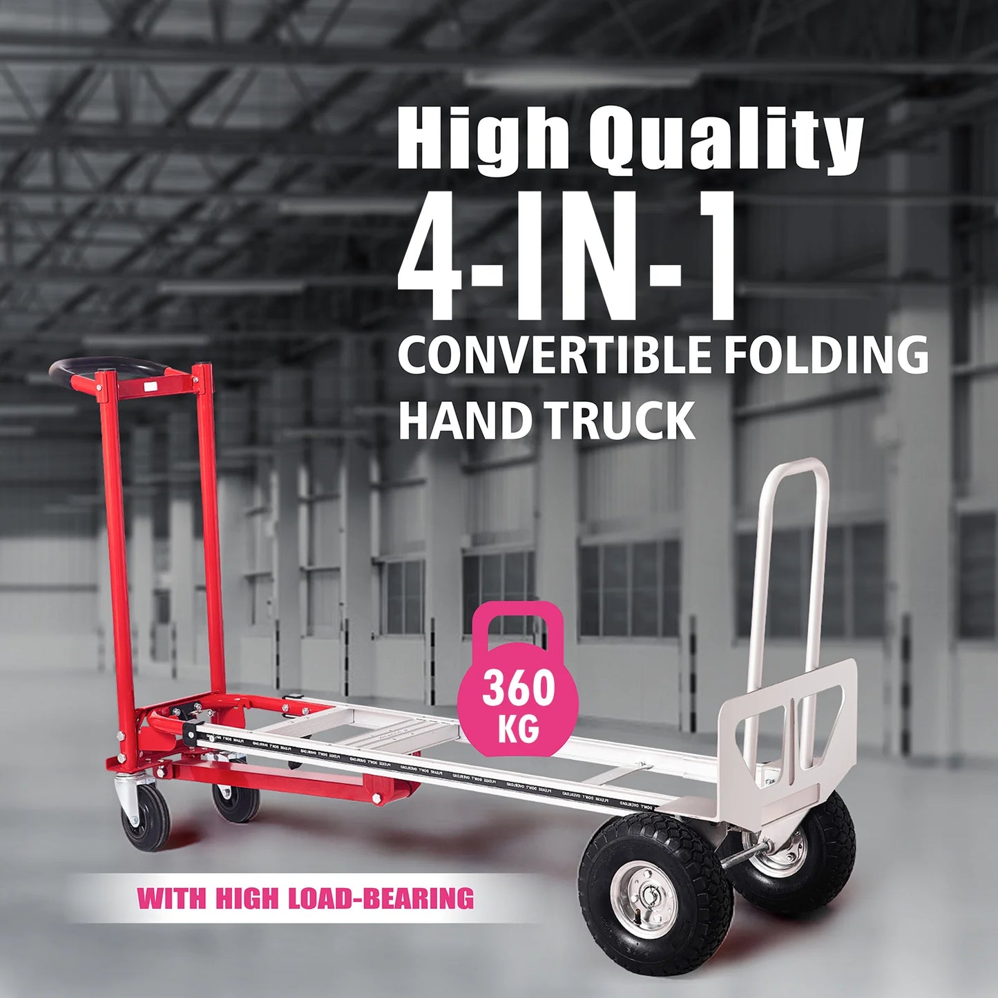 4 In 1 Convertible Hand Truck Dolly With Telescopic Frame