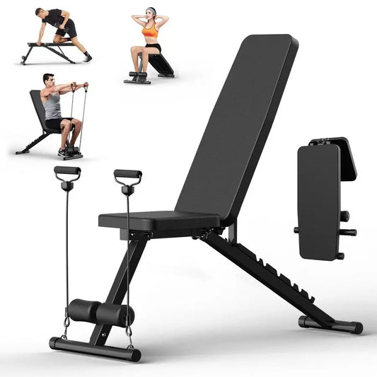 XMSJ Weight Bench for Home Gym Incline Decline Foldable 600 lb
