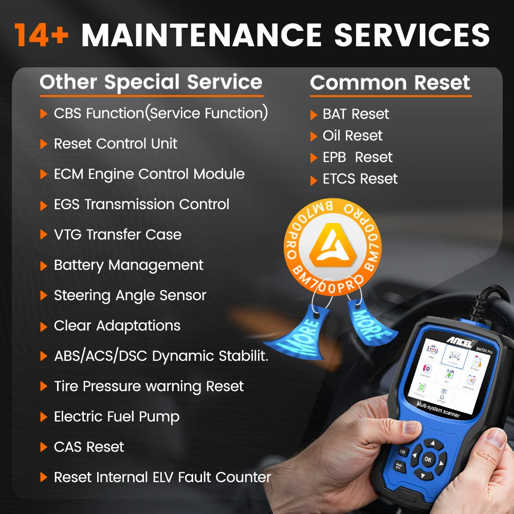 Ancel BM700 Pro All System OBD2 Scanner for BMW Diagnostics
