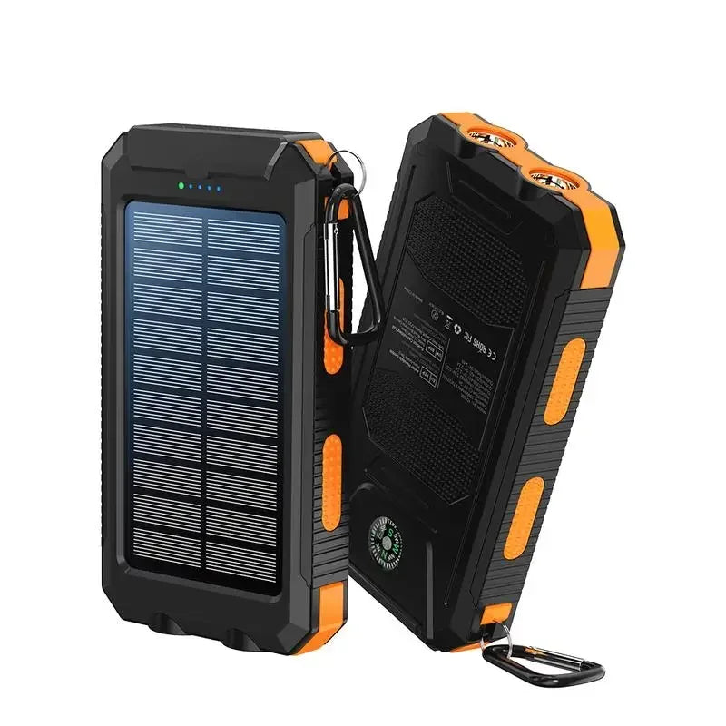10000mAh Solar Power Bank 4-In-1 Fast Charge LED Light