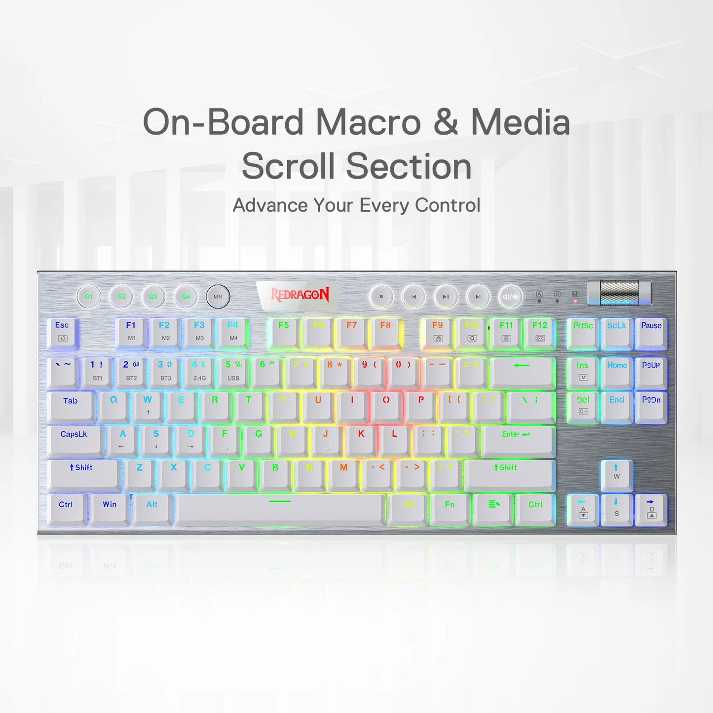 Redragon K621 Horus TKL Wireless RGB Low Profile Mechanical Keyboard