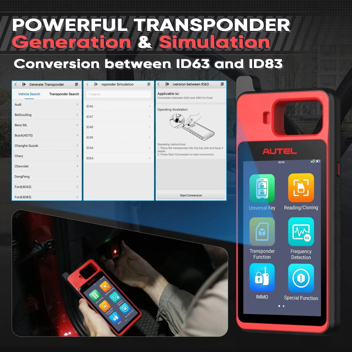 Autel MaxiIM KM100 Key Fob Programmer and Immobilizer Tool