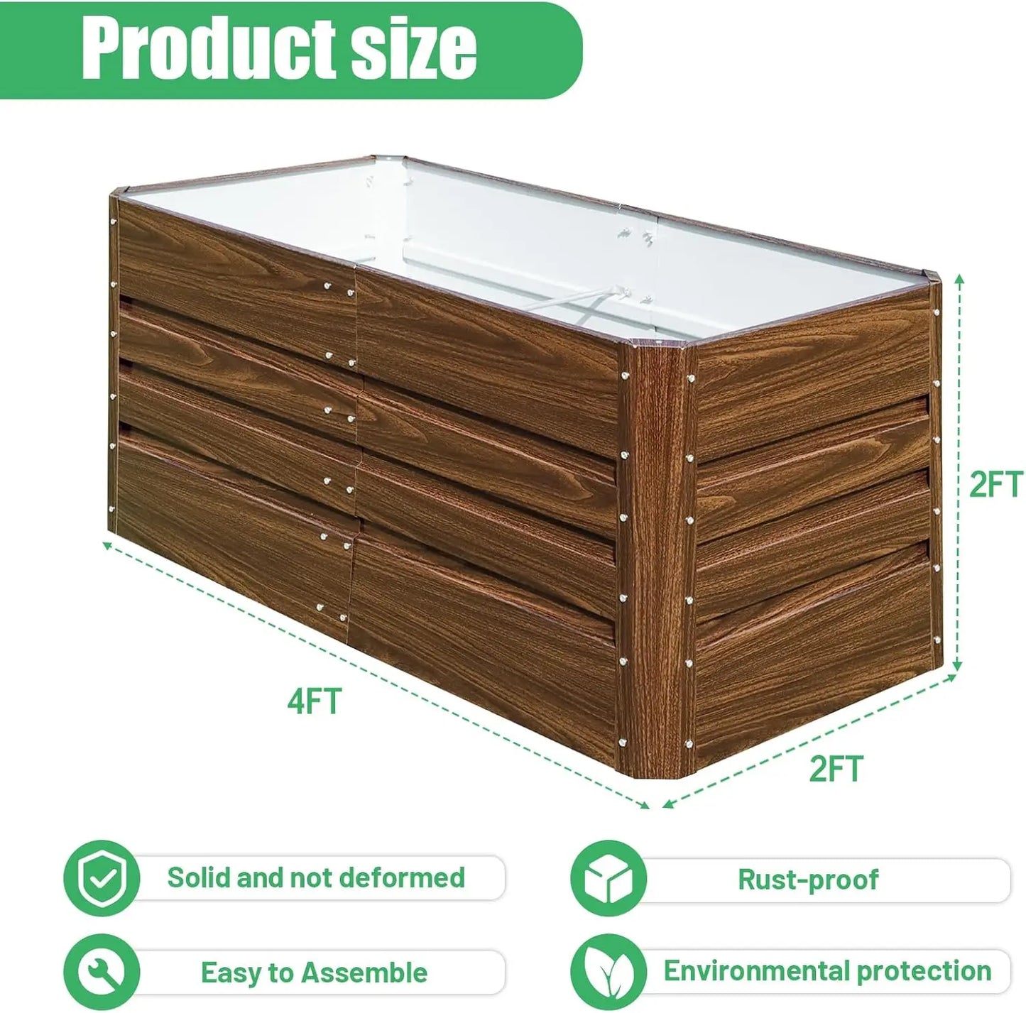 Galvanized Raised Garden Beds 2 Pack For Vegetables Flowers Herbs