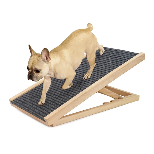 TWISTER.CK Dog Ramp Ladder Natural Pine Wood Folding