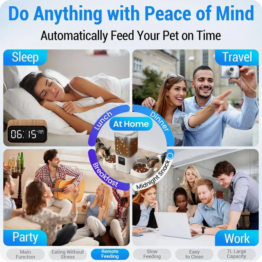 Automatic Pet Feeder For Cats And Dogs With App Control
