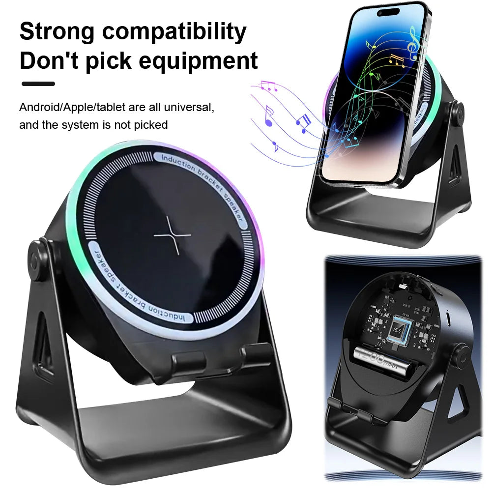 Wireless Bluetooth Speaker With RGB Light And Phone Stand