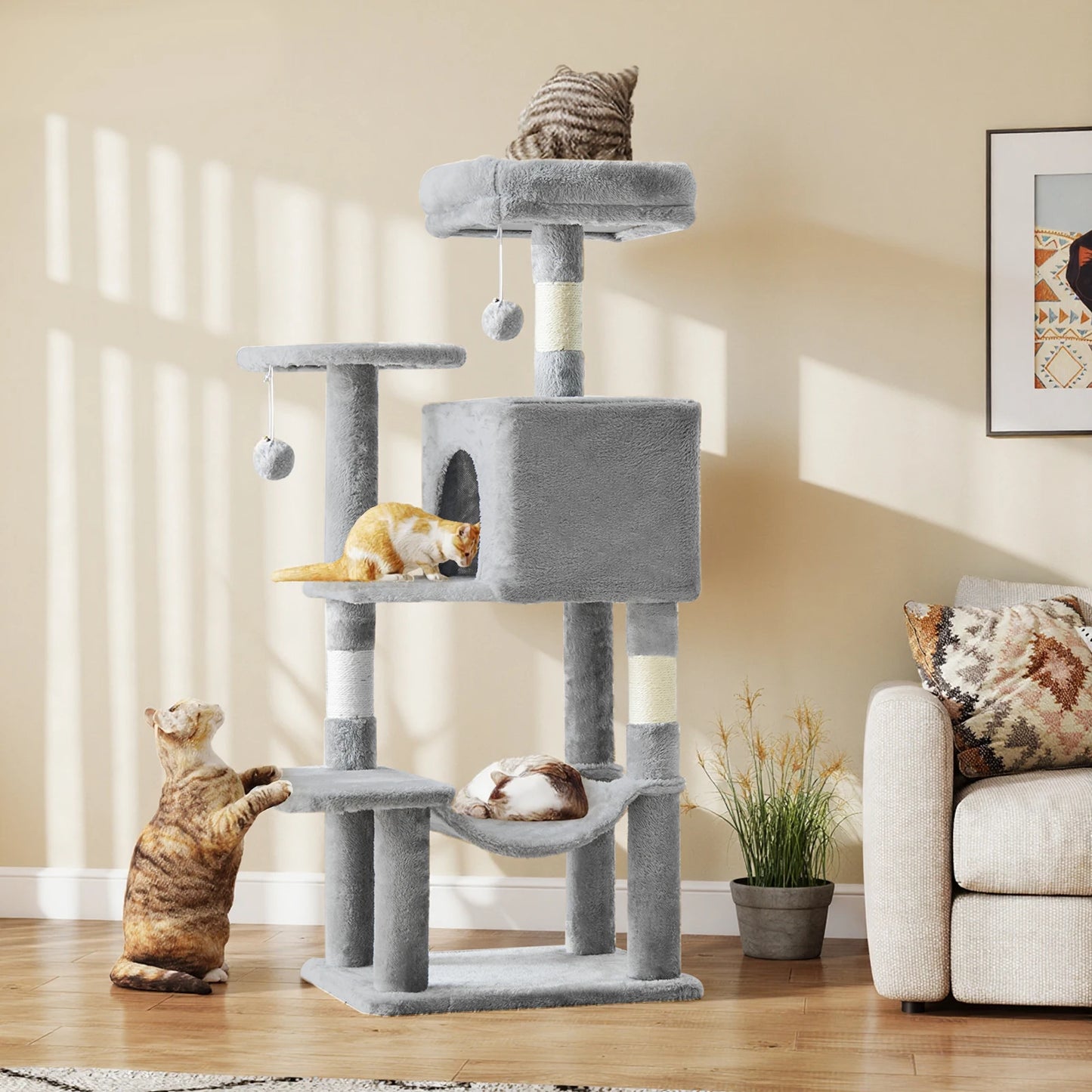 JHK Cat Tree Tower Indoor Multi-Cat Play and Scratching Posts