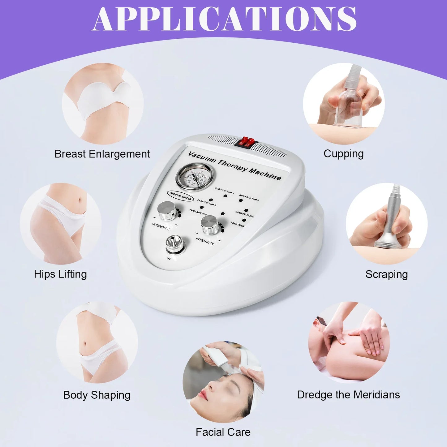 Vacuum Therapy Machine With Cups And Pumps For Body Shaping