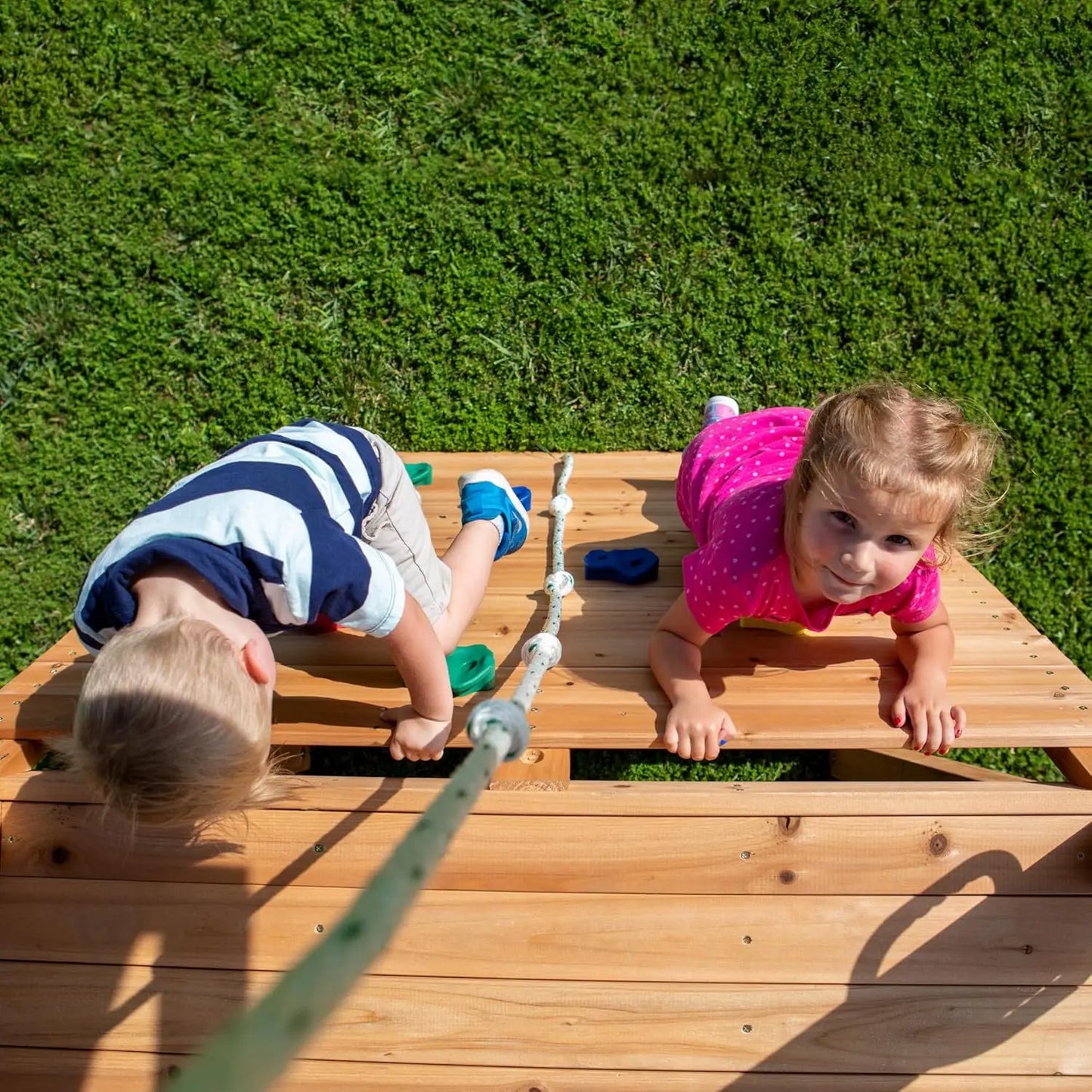 Mount McKinley Cedar Wood Swing Set With Wave Slide