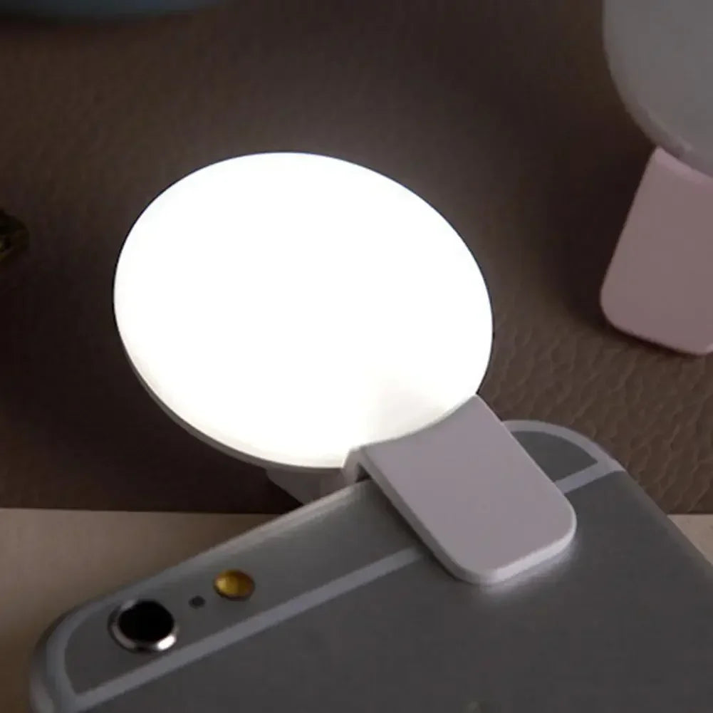 DUTRIEUX Mini Phone LED Ring Light Clip Selfie Fill Light