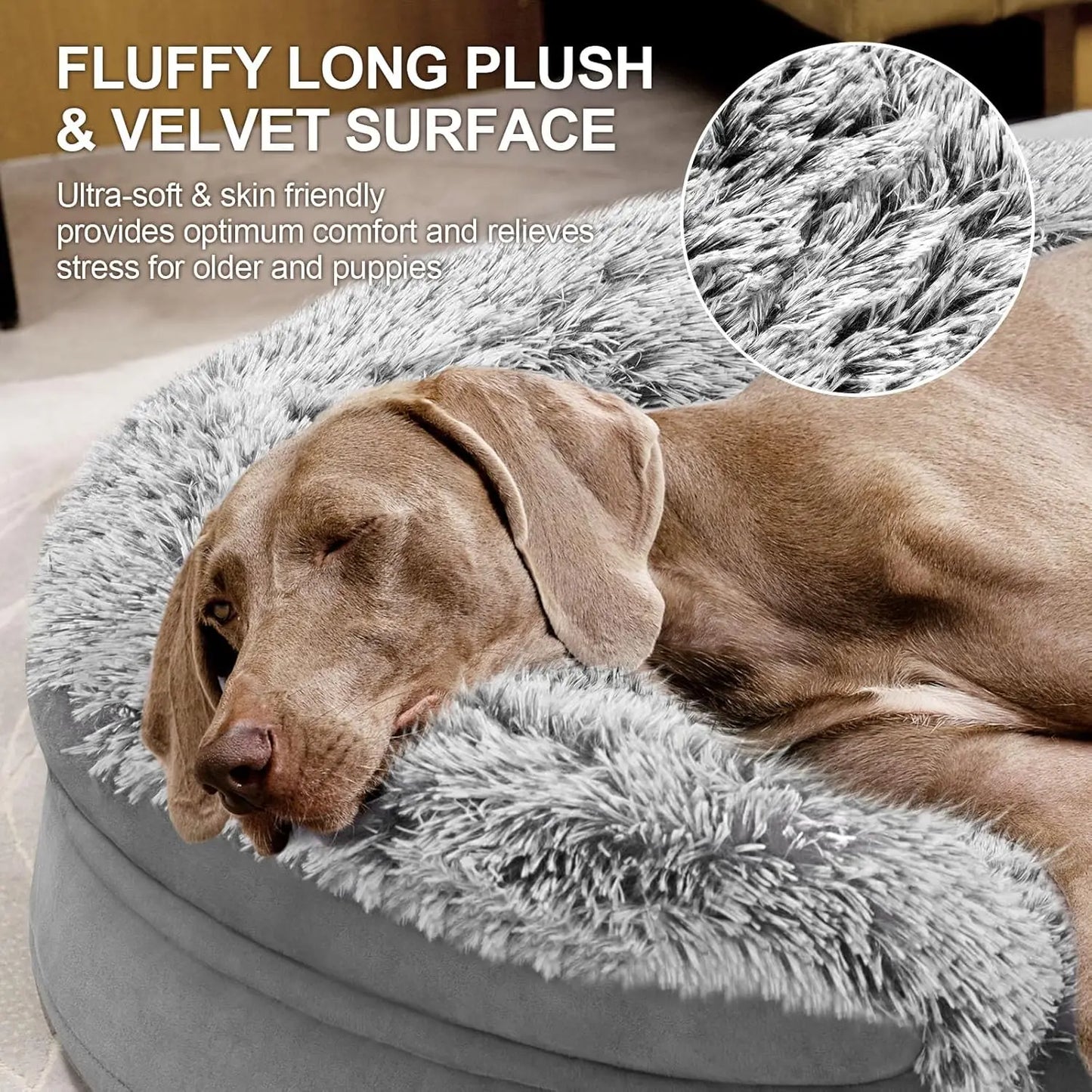 XMSJ Orthopedic Dog Bed With Egg-Crate Foam And Removable Cover
