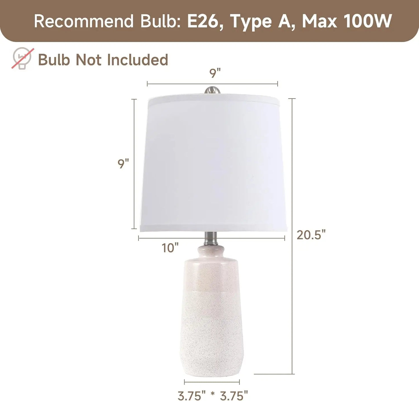 XMSJ Ceramic Table Lamps Set Of 2, Minimalist Matte Finish