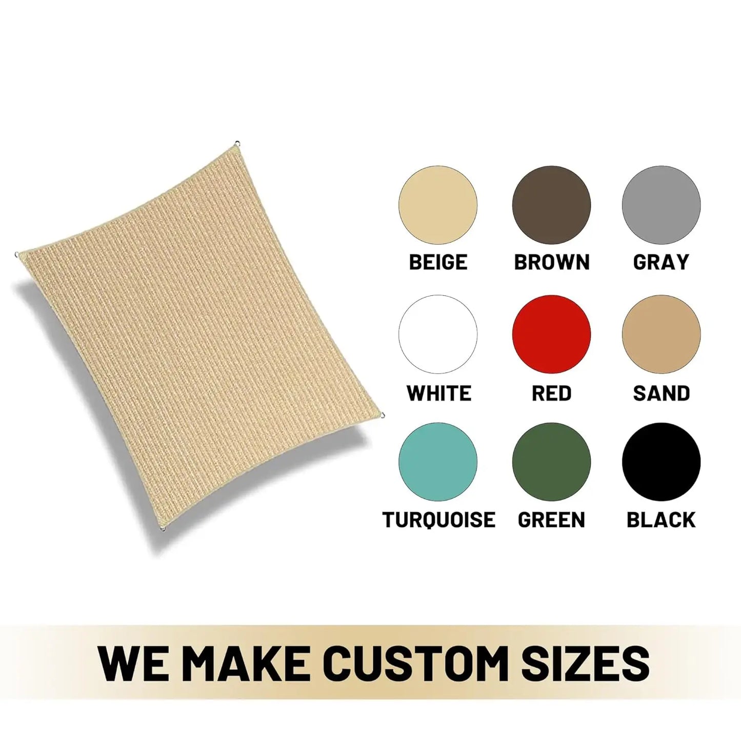 Shade Sail T28 HDPE UV Block For Patio Garden Durable